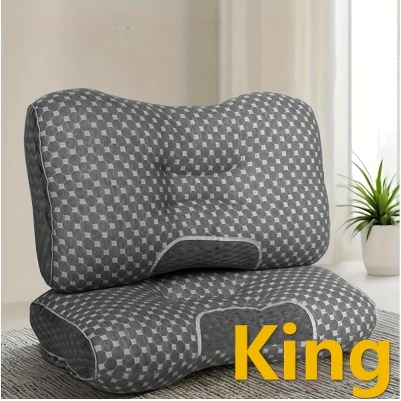 TEMU Buy 1 Get 1 Free, Total Of 2 Soft Neck Massage Couple Pillows---three Different Models Of Adjustable Ergonomic Profile, High Quality Pillow Core, Detachable Pillowcase For Sleeping Comfortf