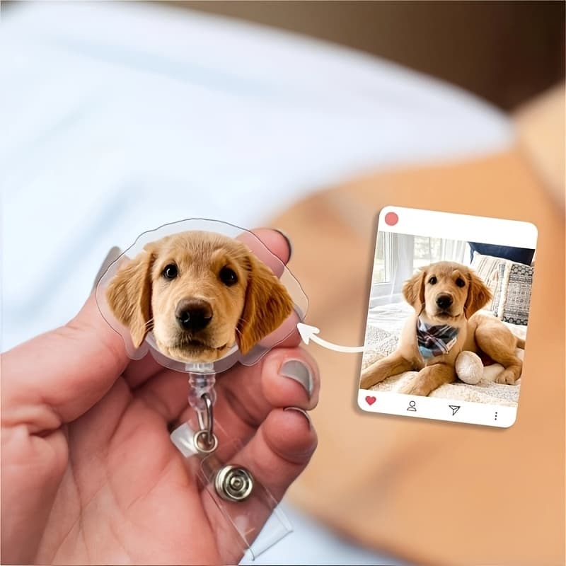 TEMU 2d 1pc Custom Pet Badge Scroll, Personalized Fun Badge Scroll, From Photo - Picture Badge Scroll