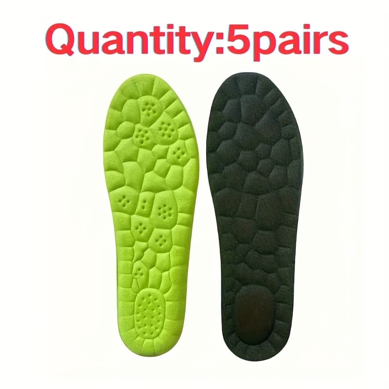TEMU 5 Pairs Lightweight And Soft Insoles, Soft, Elastic And Breathable, Sports Shoes And Casual Insoles Comfortable