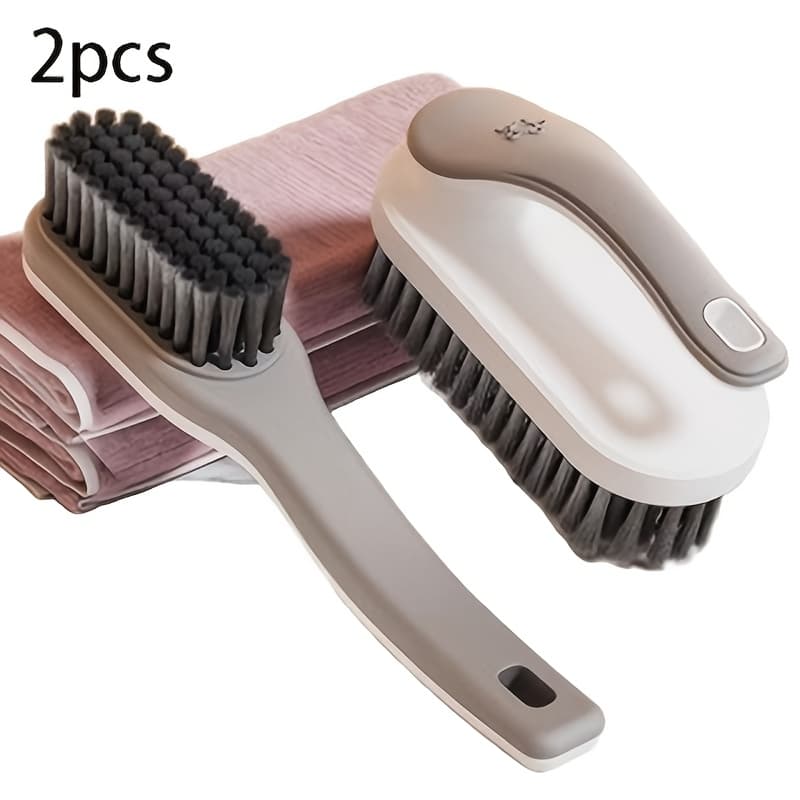 TEMU 2pcs Shoe Brush + Clothes Brush, Plastic Multi-functional Cleaning Brush, Laundry Brush And Shoe Brush Board Brush, Clothing, Hats, Shoes, And Apparel Cleaning Tool, The For Household Brushes