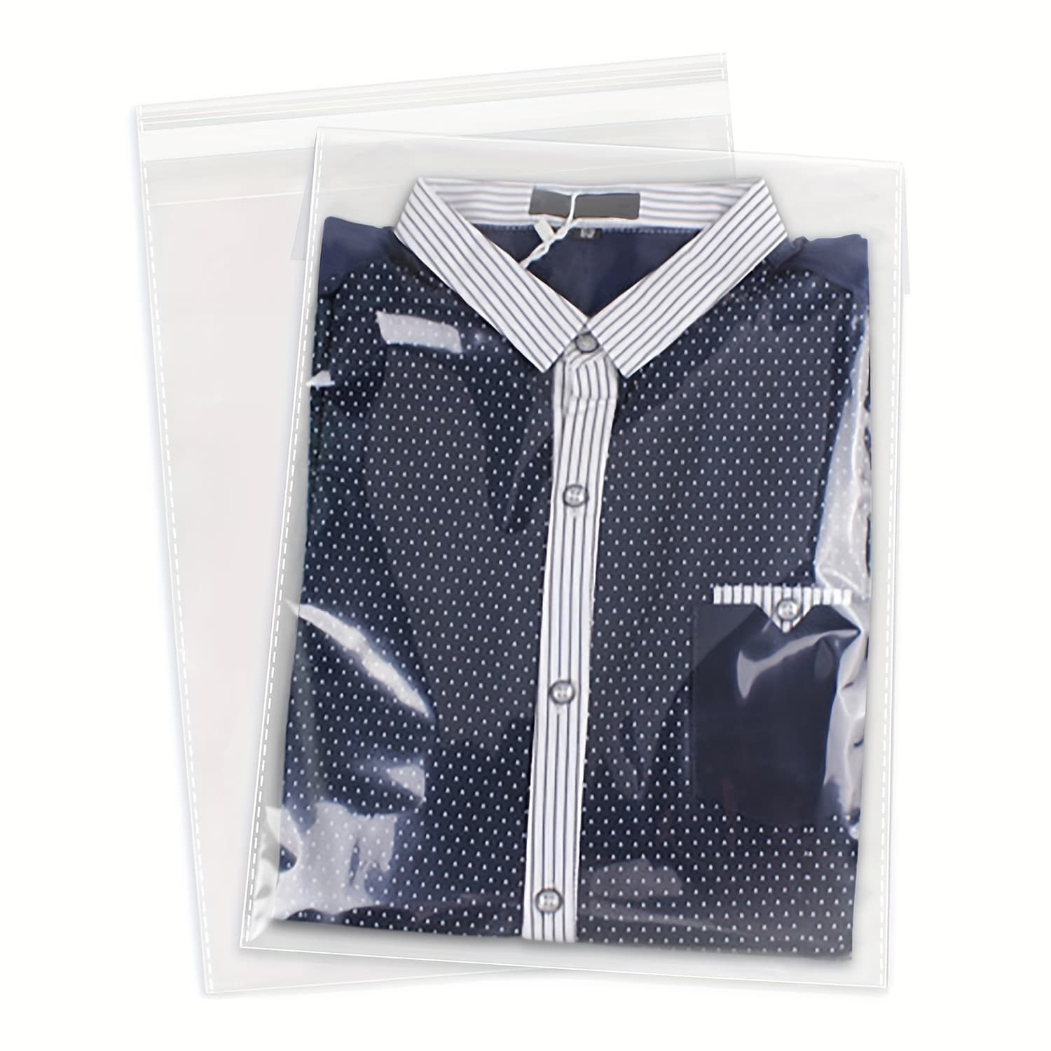TEMU Cellophane Bags 12x15 Inches, 100 Pcs Clear Poly Bags, Resealable Plastic Bags For Clothes, Shirt Bags Great For Packaging Clothing, Decorative Wrappers, Party Favors, Artwork And More