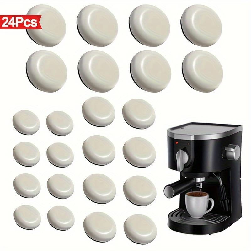 TEMU A Set Of 24 Self-adhesive Kitchen Appliance Sliders - Easy To Move, Protects Furniture And Appliances From Scratches