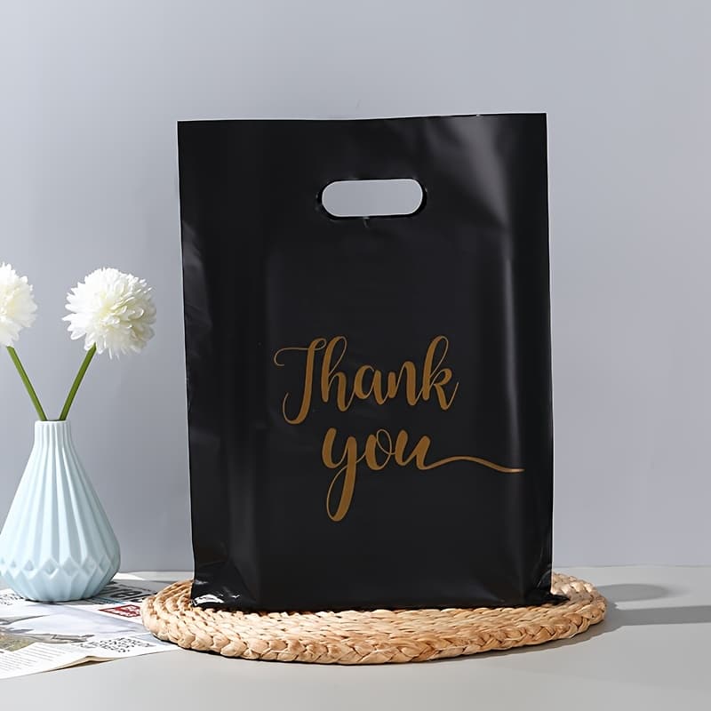 TEMU 20pcs High Aesthetic Printed Shopping Bags, , Gift Wrapping Daily Shopping Handbag Storage Bag