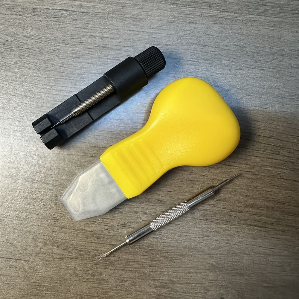 TEMU 1 Professional Watch Repair Tool Kit, Double-ended Screwdriver, Strap Installation And Removal, Battery Case Opener, Disassembly Set