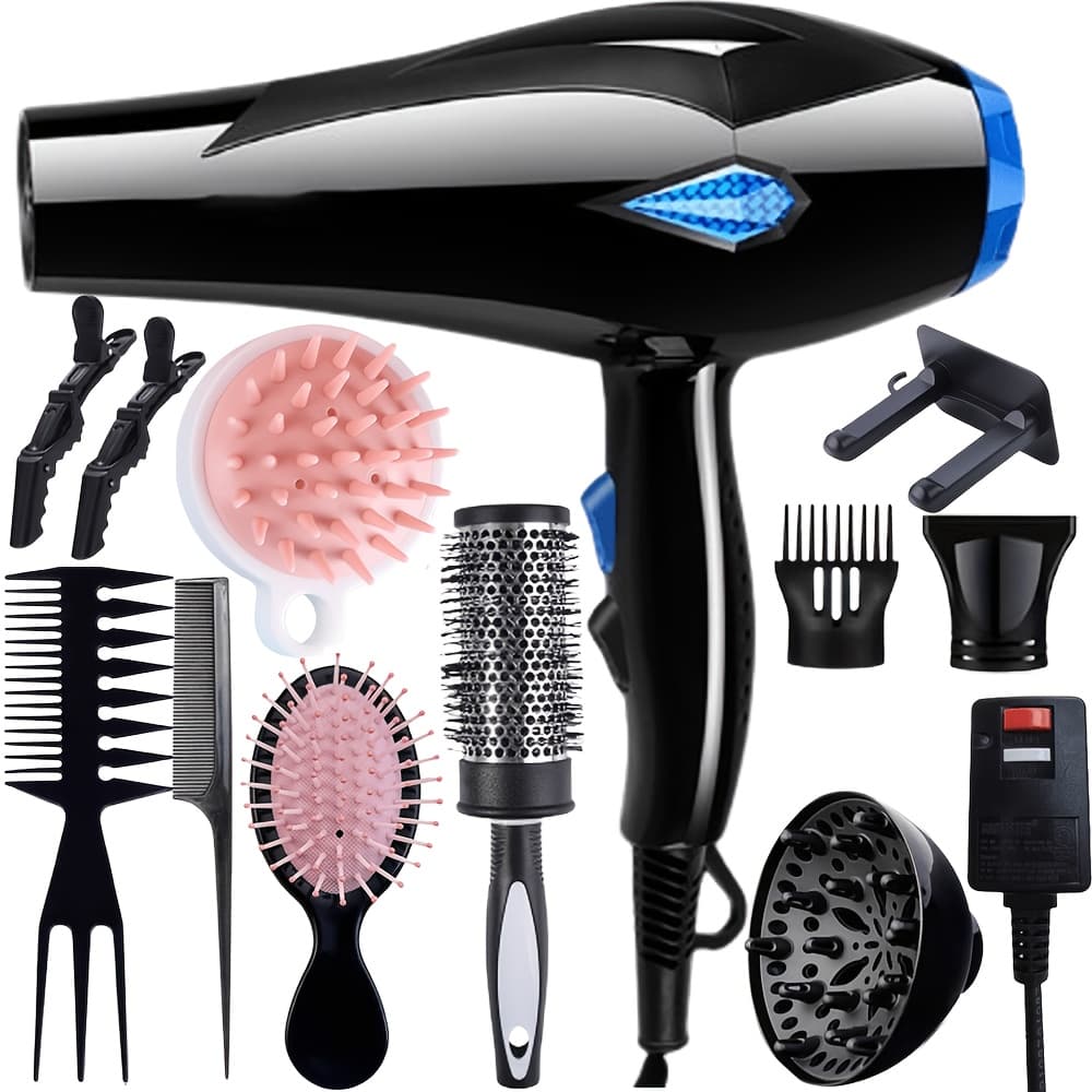 TEMU Morfone High-end Hair Dryer. A Hair Dryer Set With Accessories Such As A Comb, Hair Clip, And Nozzle. Suitable For Family Or Travel Use- Hair Care Festive&festival Gift For