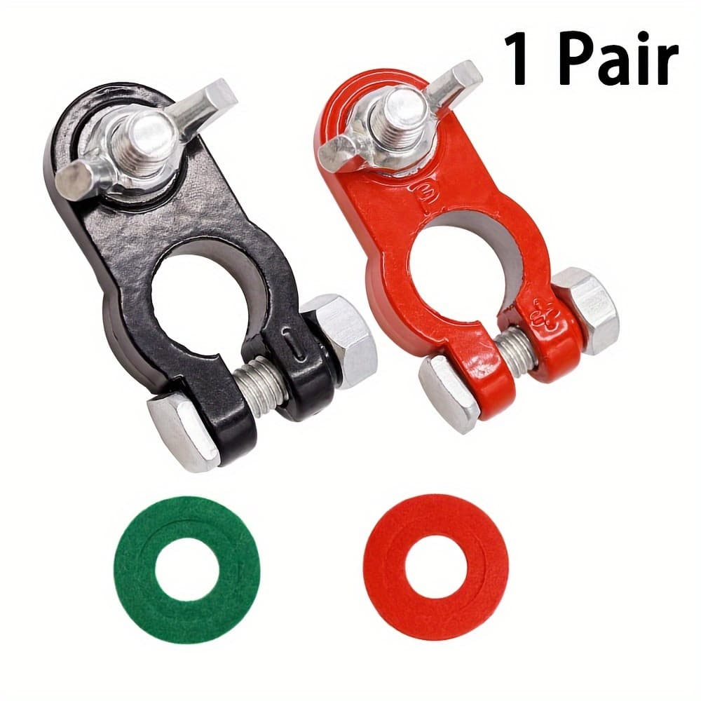 TEMU Knob Type Car Battery Terminal Aluminum Alloy Quick Disconnect Auto Battery Connectors Stable, Durable And -resistant Battery Cable Wire Clamp