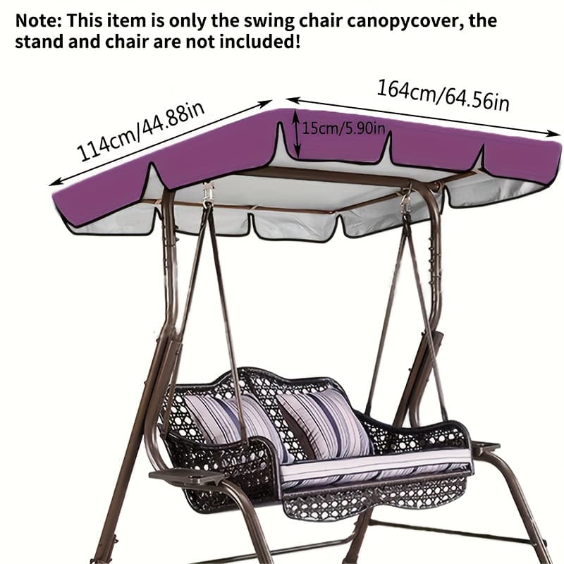 TEMU 1 Outdoor Swing Canopy, Made Of High-quality And Durable Oxford Cloth, With Adjustable Straps - Black Garden Furniture Protector For Swings, Rocking Chairs And Hanging Seats