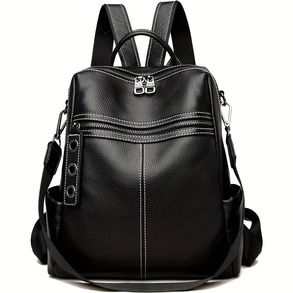 TEMU Fashionable Backpack Purse For Women, Convertible Into A Shoulder Handbag, Ideal For Travel And Everyday Use