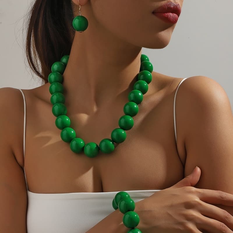 TEMU 4pcs Bohemian Style Fashion Women's Necklace Bracelet Earring Combination Christmas Holiday Gift Birthday Party Jewelry For