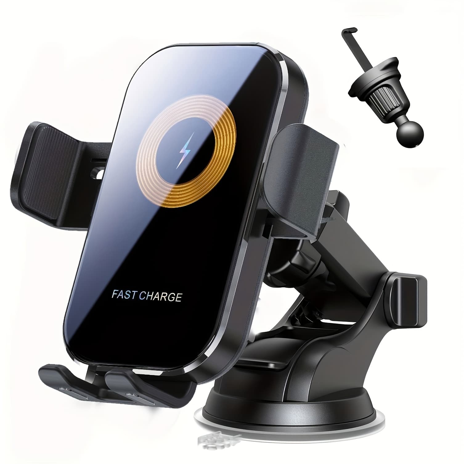 TEMU Magnetic Phone Mount With 15w Rapid Charging And Automatic Grip, Compatible With For Iphone Models 15, 14, 13, 12, 11 Pro Max, As Well As Galaxy S23, S22, And S21