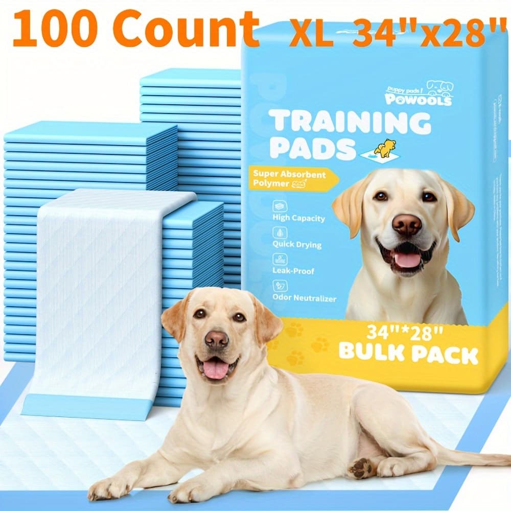 TEMU 34"x 28" Blue Dog Pee Pads, Xl Disposable Pet Pad And Potty Pads For Adults, Elderly, Dogs, Puppies, Doggie, Extra Large Training Puppy Pee Pads Super Absorbent Leak-proof & , Christmas Gifts