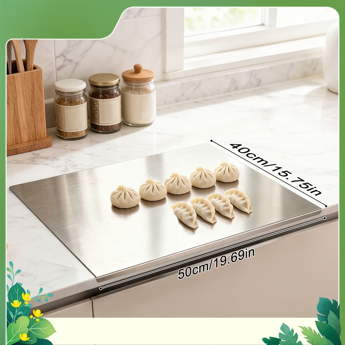 TEMU 304 Stainless Steel Cutting Board Household Rolling Board Kitchen Supplies