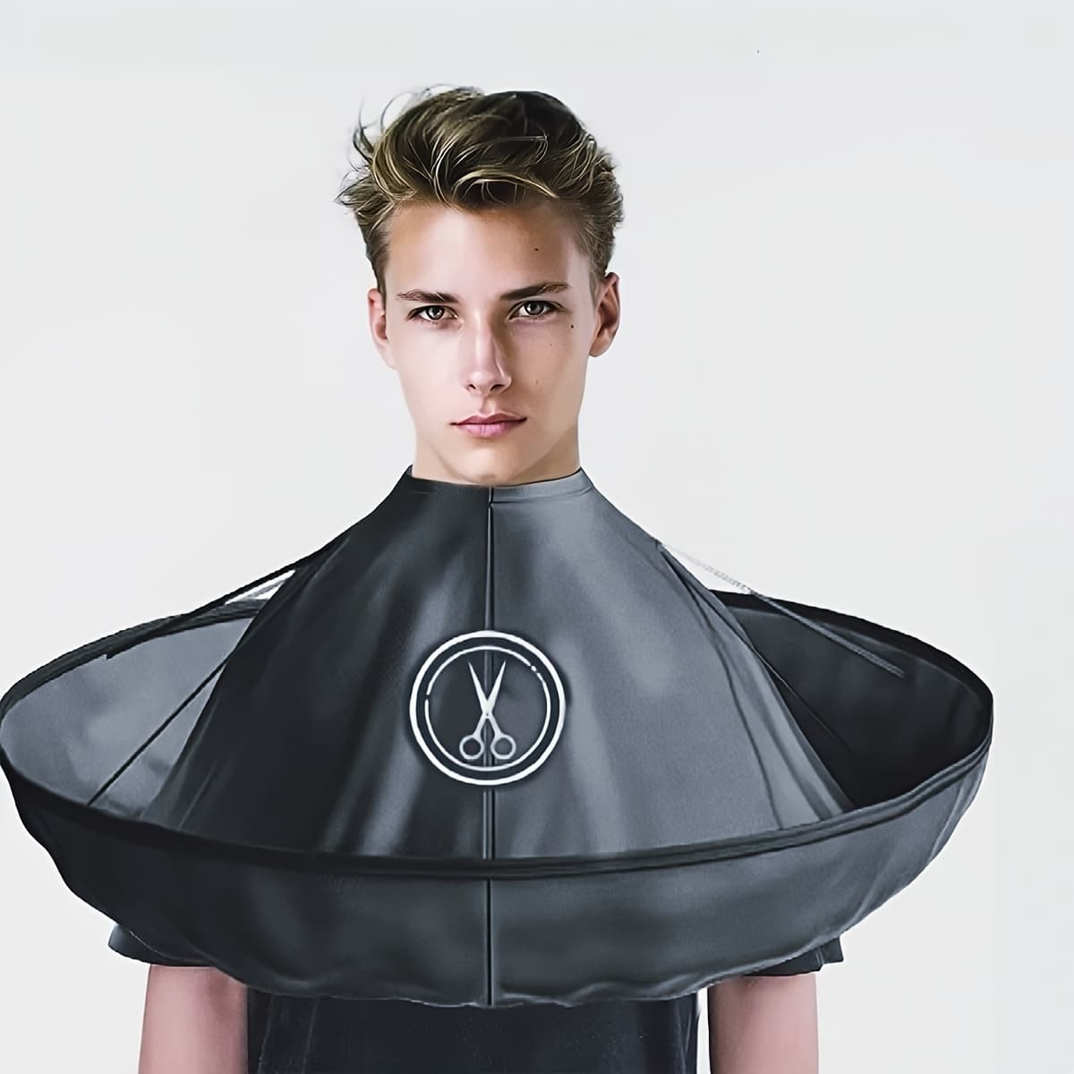 TEMU Barber Cape With Scissors Pattern, Hair Quality Foldable Hair Cloths, Comfortable And Easy To Clean Salon Tools