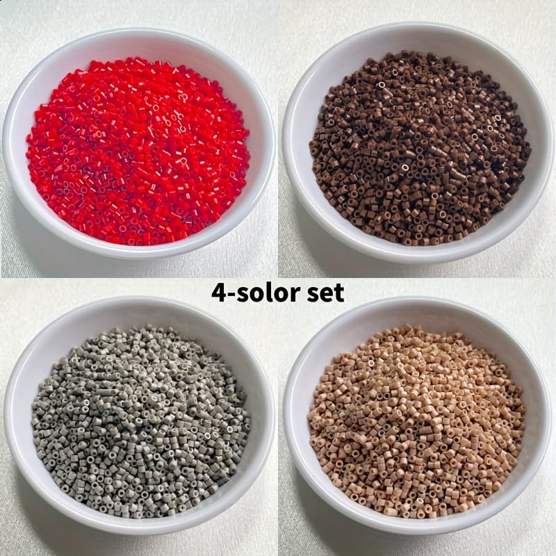 TEMU Mallard , 4-color Set, 2000pcs, 5g Per Color, Total 20g, Size 2mm/0.0787inch, Beads And Bead Assortments, Suitable For Bracelet, Necklace And Jewelry Making