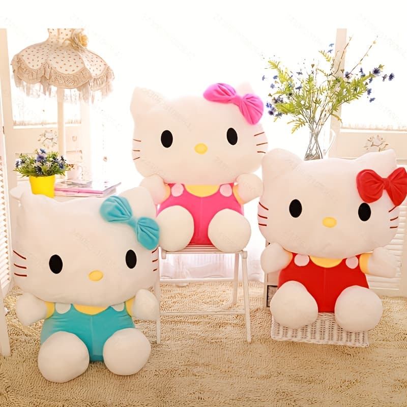 TEMU 3pcs Kawaii Hello Kitty Plush Toy, Perfect For Birthday Gifts, Holiday Gifts, Party Decorations