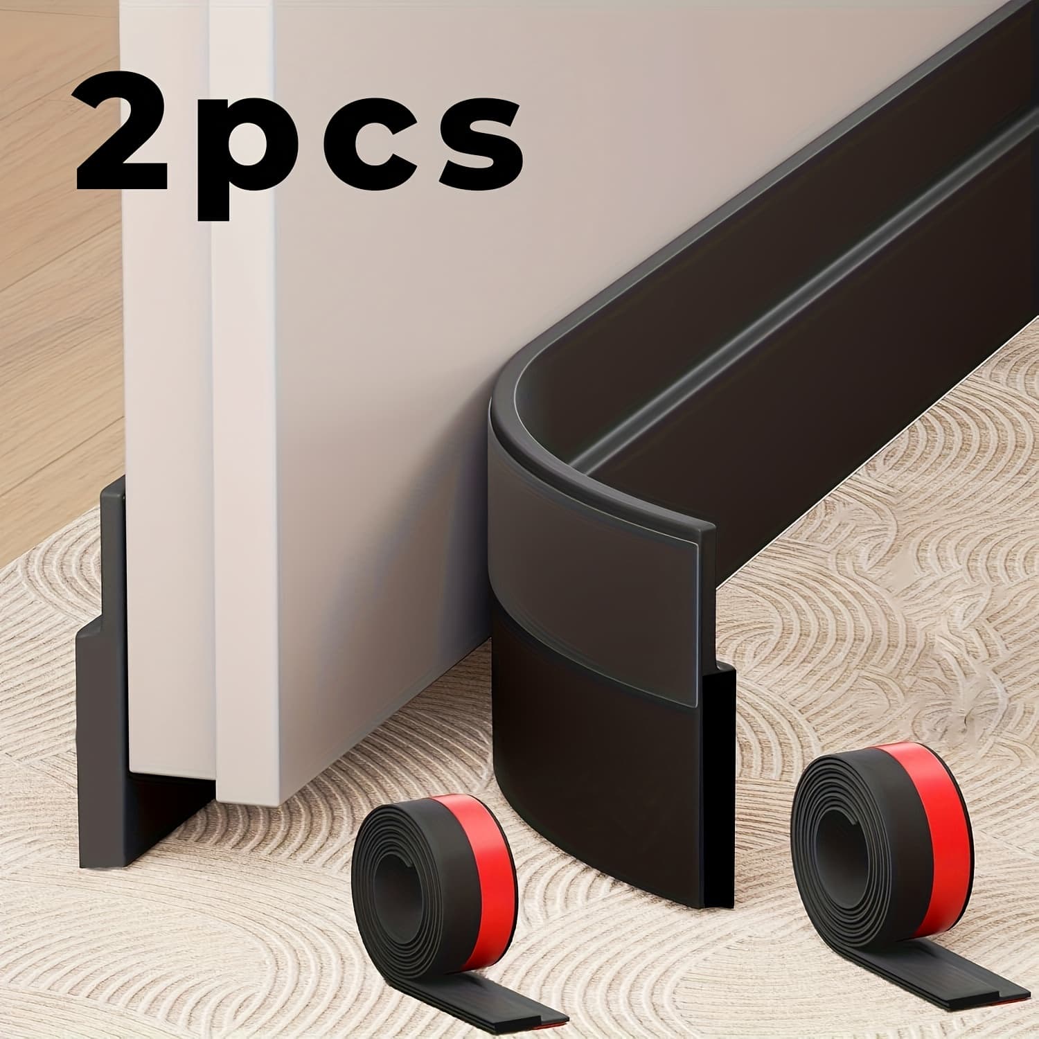 TEMU Weather Stripping Door Seal 2 Inch Strip For Side And Bottom Insulation For Door Frame And Window 20ft