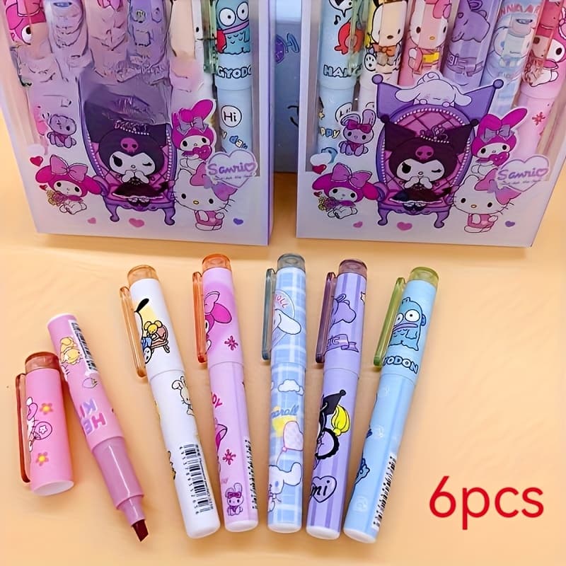 TEMU 6pcs Family Portrait Cute Highlighters: Perfect For Drawing, Painting, Highlighting, Sketching, And Writing