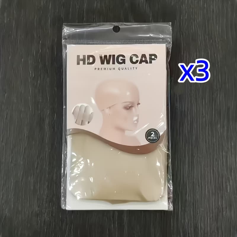 TEMU 6pcs Set (3 Pairs) Unisex Invisible Wig , , Breathable, And Stretchable, Neutral Nude Color, Fits All Head Sizes