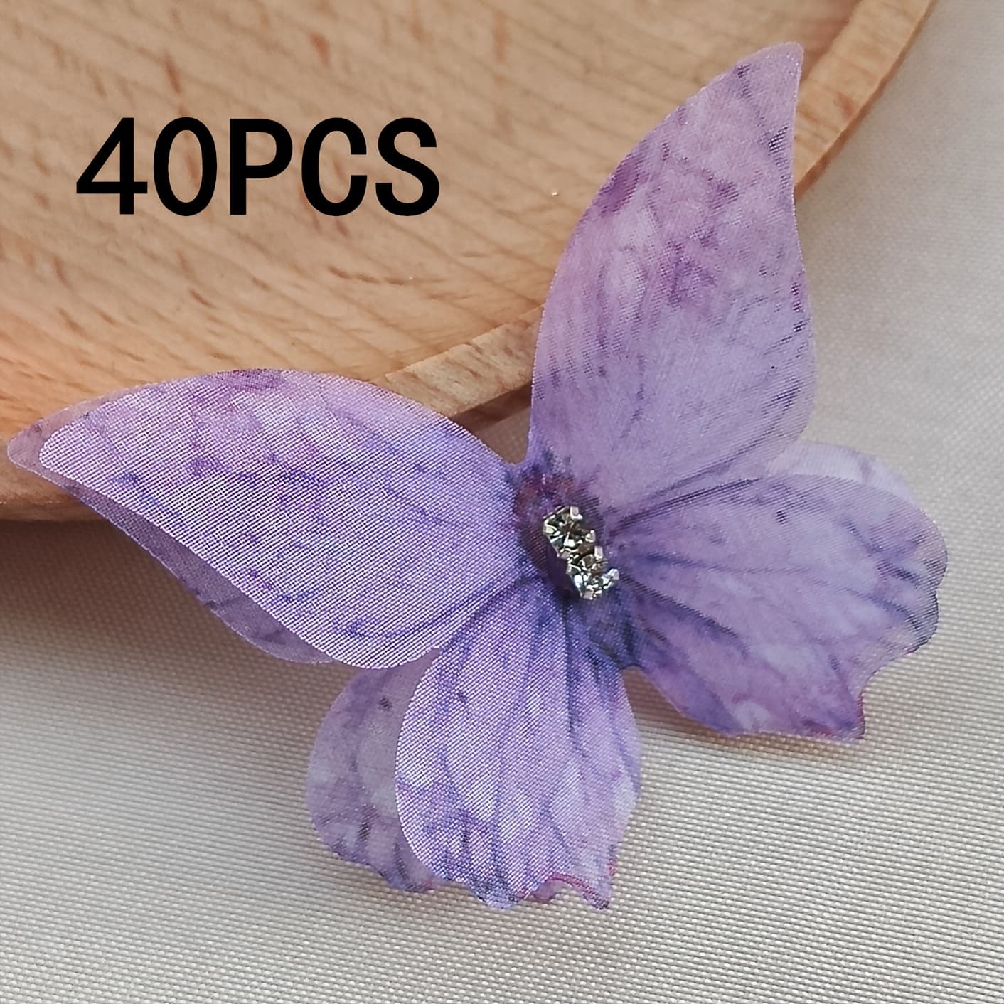 TEMU 40pcs Elegant Mesh Colorful Appliques - 3d Handmade Fabric Patches For Hair Clip Wedding Dress, Clothing Embellishments, Hair Additions And Bridal Headdress Decorations, Wedding Party Supplies