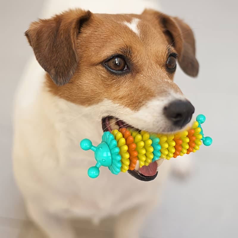 TEMU Durable Teething Rubber Chew Toy - Chew Toys For Chewing, Training, And Satisfying - Long-lasting, Safe, And Fun For Puppies Soothing Massage For Healthy Teeth And Gums Halloween Gift For Pets