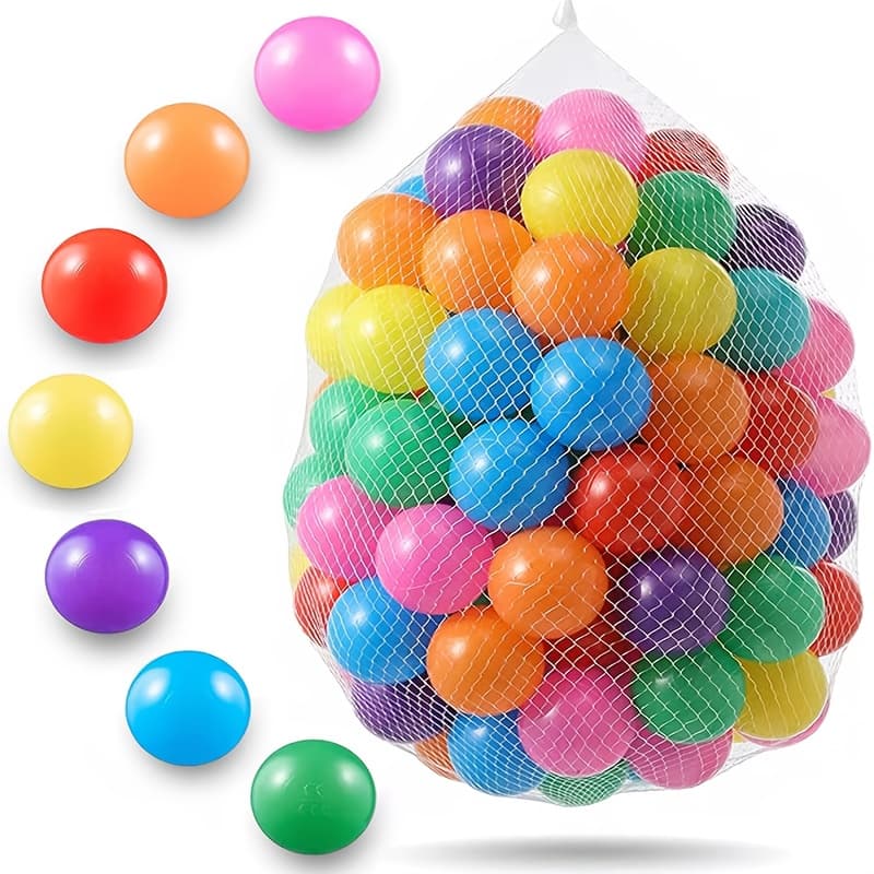 TEMU 100 Macaron Ball Pit Balls Plastic Balls Suitable For Pool Fences, Baby And Children's Birthday Parties