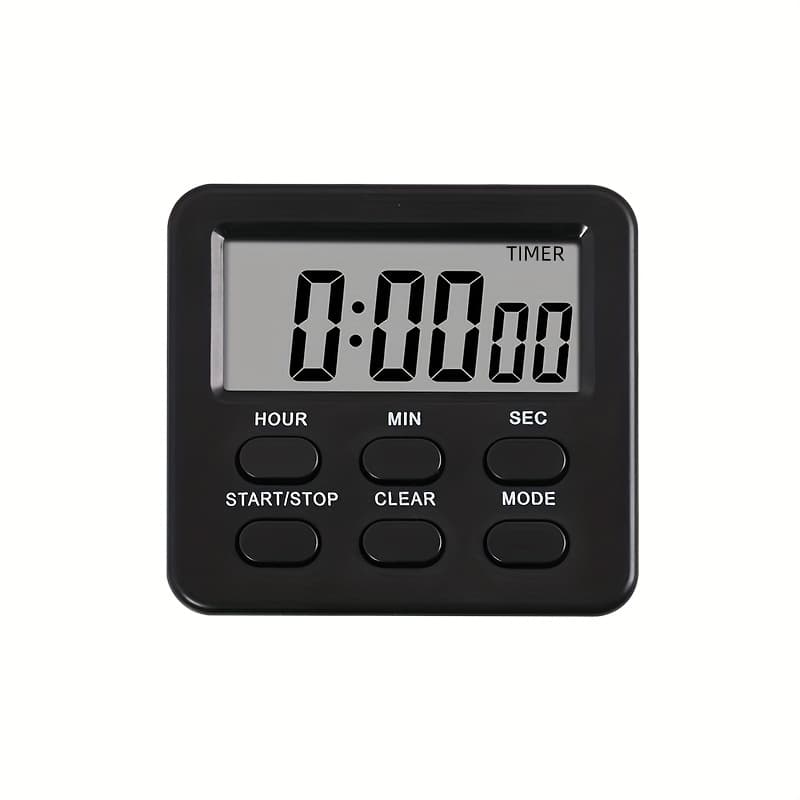 TEMU Multi Functional Alarm Clock, Kitchen Alarm Clock Timer, Silent Square High-definition Display Screen, Lightweight Design, Easy To Carry, Hung Or Erected (without Battery)
