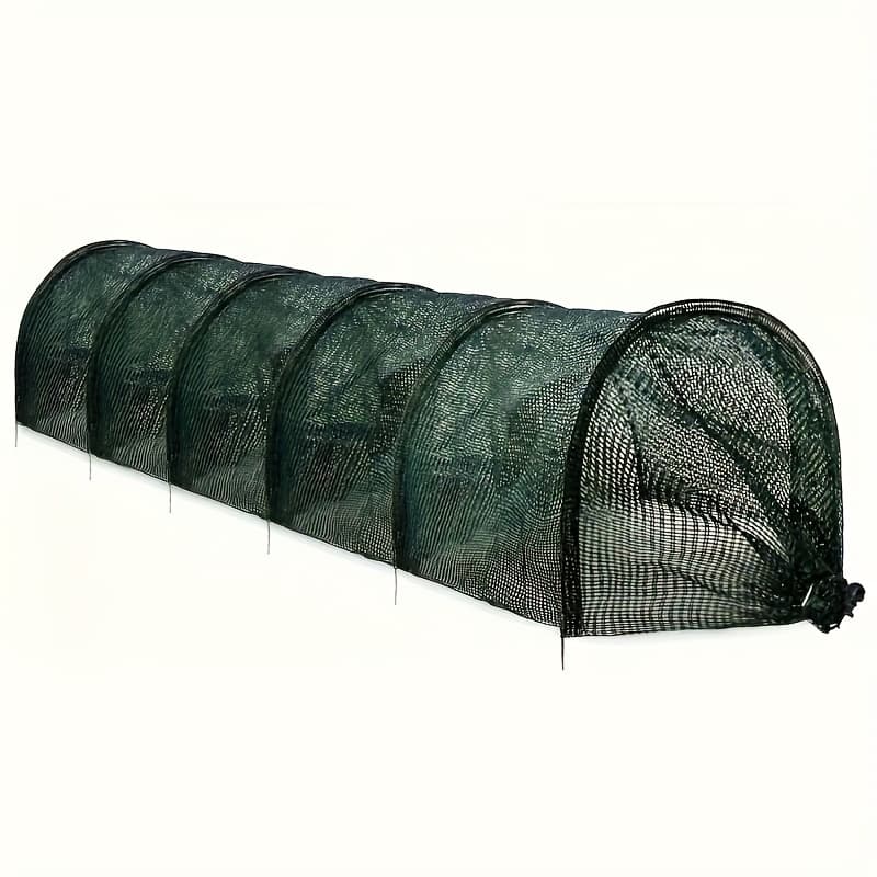 TEMU 10ft Garden Tunnel Shade Cloth Cover, Pet+pe Material, For Greenhouse, Patio, And Garden Plants, Plant Support Netting, Plastic With Metal Frame, For Urban Agriculture And Farming