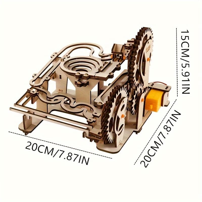 TEMU 3d Wooden Puzzle Marble Tracks Self-assembly Model Building Kit For Room Home Decoration Teenagers Adults And A Sense Of Accomplishment