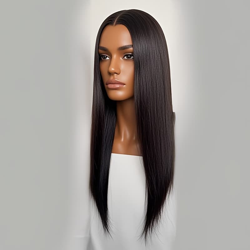 TEMU Women' -resistant Straight Hair Wig - Look Wig With Frame (), Easy Use & Role Play, -stylable For Volume/layering - Suitable For & Daily Hairstyles