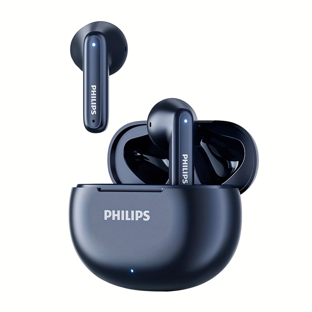 TEMU True Wireless Earbuds With Charging Case - 20h Playtime, Wireless 5.4, Noise Cancelling Mic, Semi-, Type-c Charging, Ideal For Travel, Home, Office & Active