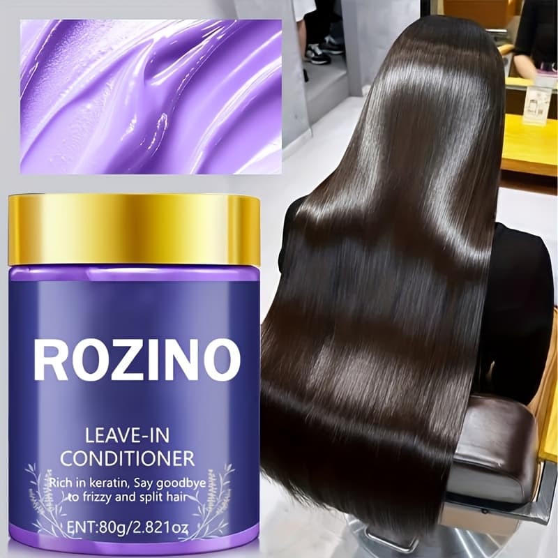TEMU 80g Keratin Conditioner | Oil Management, Cutting- For , Enhances Hair Strength, Split Ends, Frizz, And Knots, For Women - Rozino