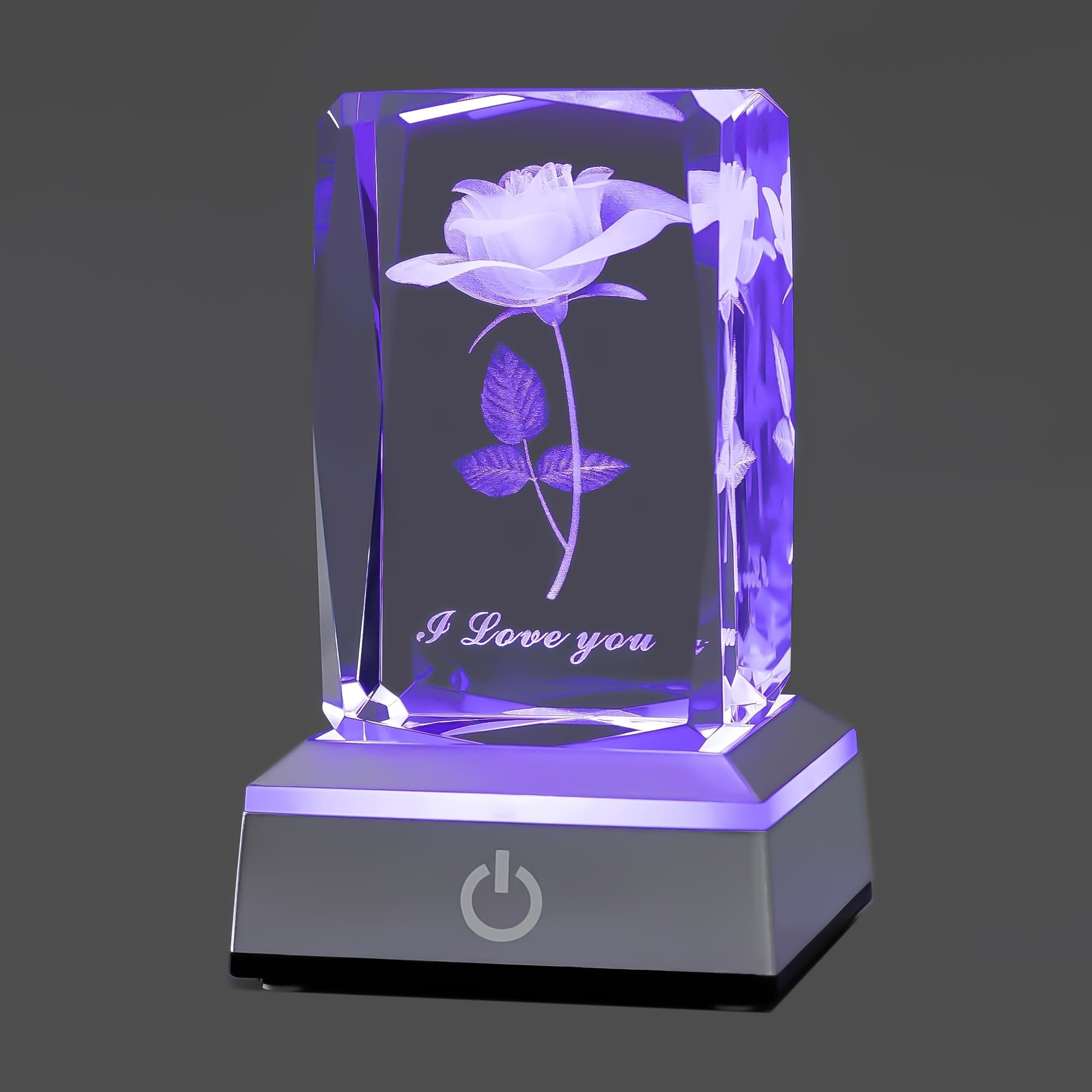 TEMU Rose Crystal Colored Night Light, Led Sign - The Perfect Gift For Your Girlfriend, Wife Or Mother, And A Unique Gift For Anniversaries And Birthdays