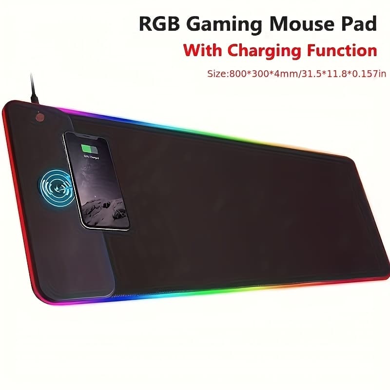 TEMU Extra-large Gaming Mouse Pad - Bright Colors, Anti-slip Rubber Base, To Enhance Gaming Experience - Ideal Desk Pad For Pc And Laptops, Modern Desk Pad - Professional Stitching