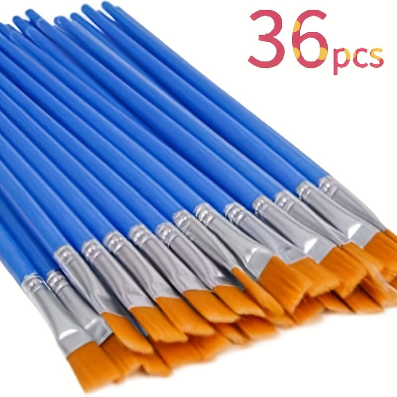 TEMU 36pcs Flat Paint Brushes, Small Brush Bulk