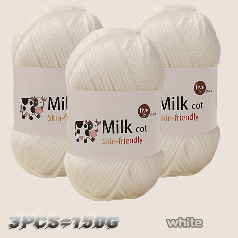 TEMU Soft Medium-weight Yarn For Hand-knitting Diy Materials, Crafting Handicrafts, Small Gifts, Knitted Sweaters, Hats, Scarves. Medium-weight Yarn Balls, 3 Balls Per Pack