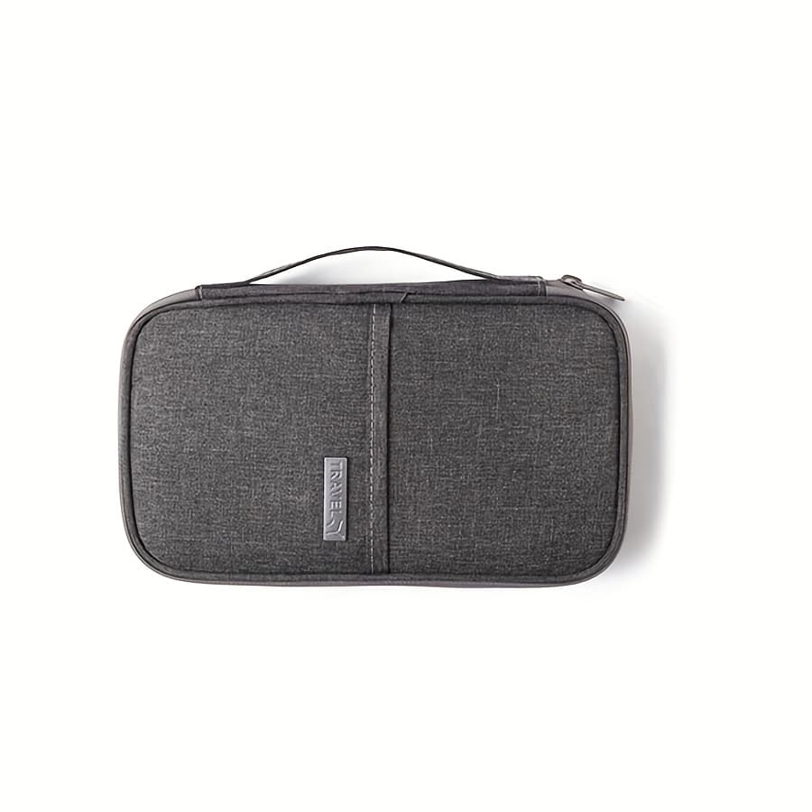TEMU Portable Travel Airplane Bag High-texture Card Bag Passport Bag Multifunctional Document Organizer