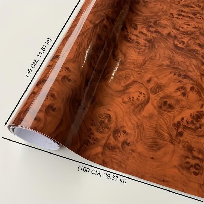 TEMU 1 Roll Pvc Wood Grain Vinyl Wrap Suitable For Car Interior/exterior - Scratch-resistant Wood , Diy Panel Door Cover (dashboard, Trim), Application, 30cm X 100cm/” X 39.37”