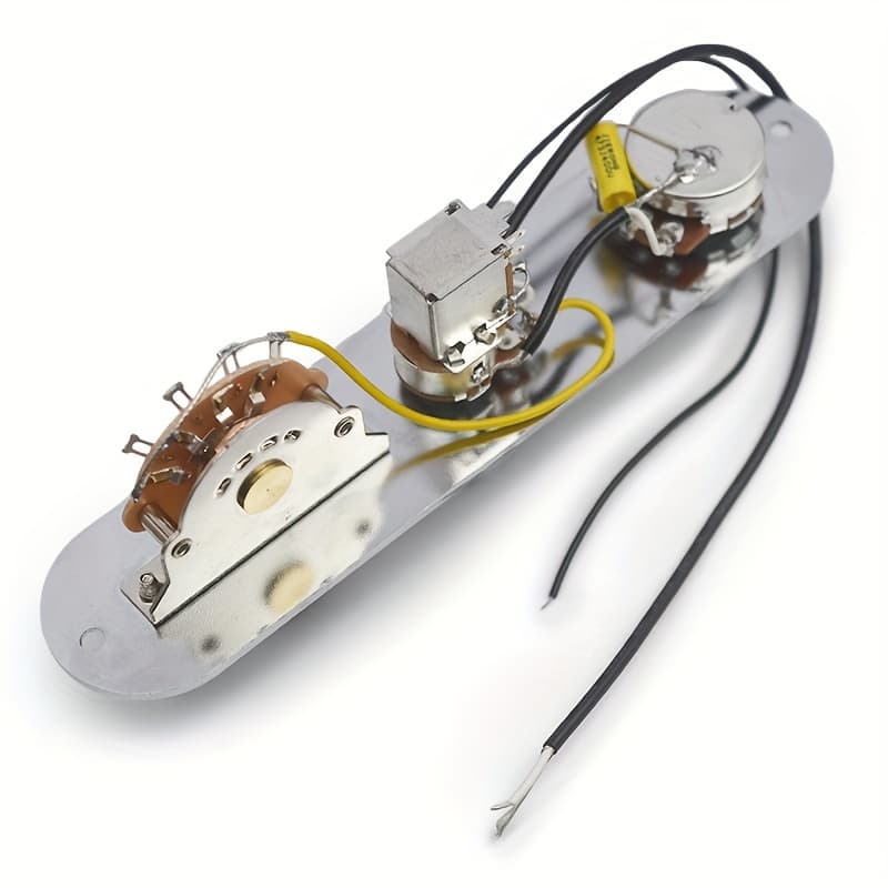 TEMU Chrome Control Plate With Push/pull Pots For Tl Electric Guitar, Alloy Split Coil Volume Knob Circuit, Vintage Pre-wired Harness