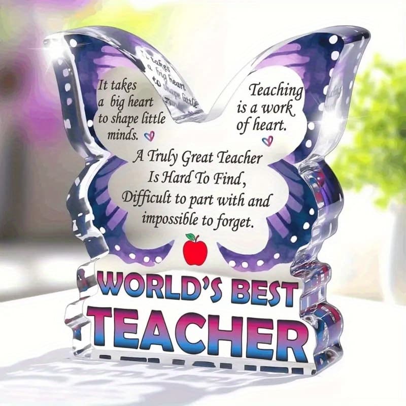 TEMU 2d Flat, Teacher Desk Decoration - Meaningful Gift For Graduating Students, , And Special School Occasions - Keepsake For Celebrating Educators, 2d Flat
