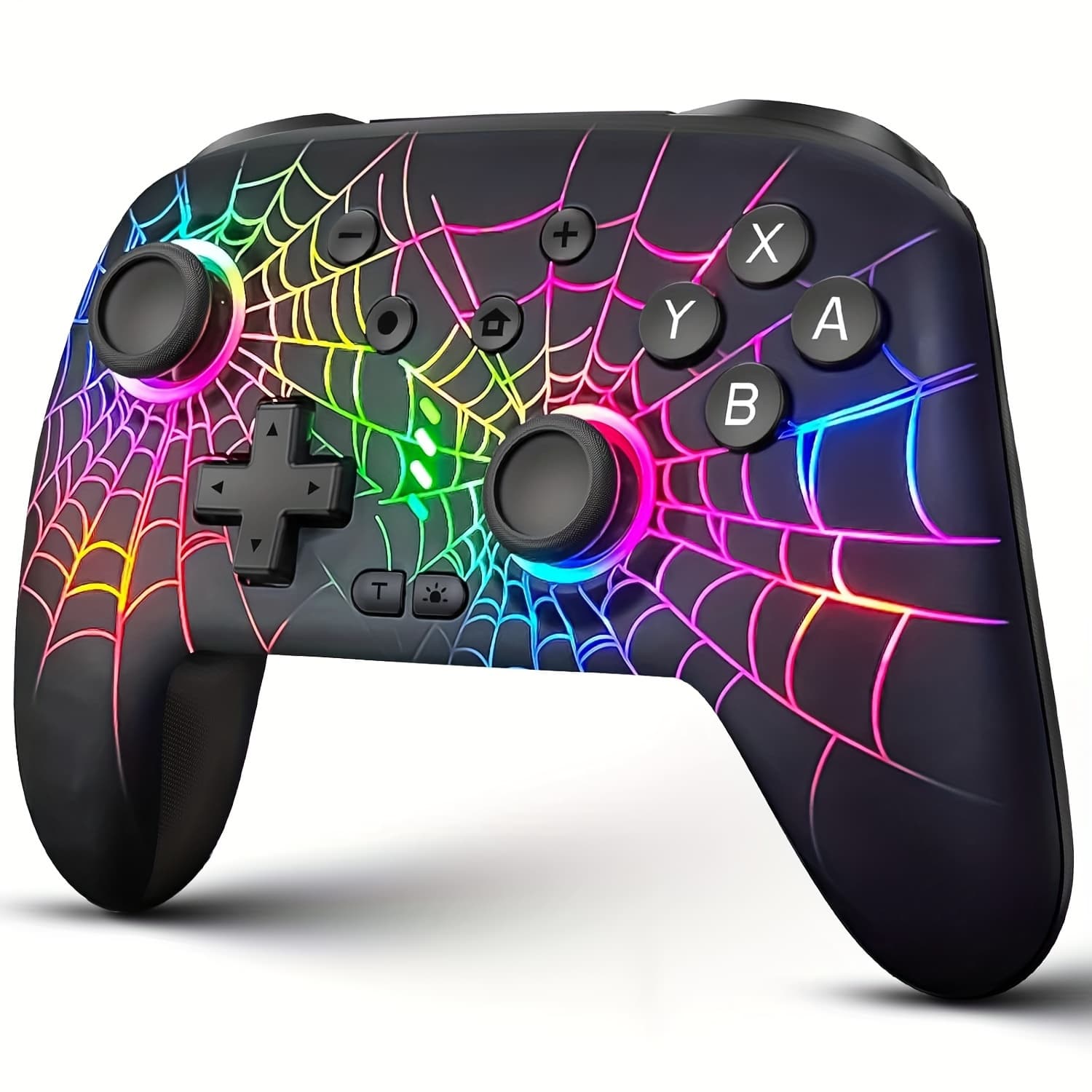 TEMU Wireless Controller For Switch/lite/oled Controller, Cool Rgb Wired Pc Game -wireless Ios/ Remote With Led Light/programmable Switch Accessories, Christmas Gift