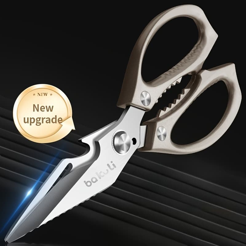 TEMU Heavy-duty Kitchen Scissors, Sharp Multifunctional Cooking Scissors, Suitable For Chicken Bones, Meat, Fish, Turkey, Unique Triangular