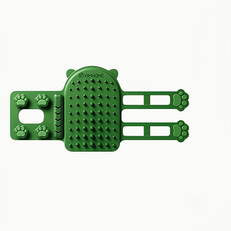 TEMU Silicone Cat Scratcher Brush With Adjustable Strap - Relax & Relief, Non-electric Pet Grooming Tool, Random Color, Desk Leg Strap