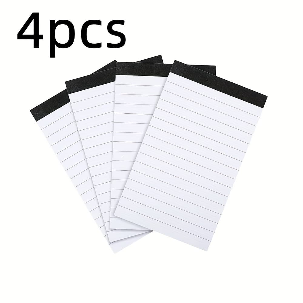 TEMU 4pcs White Lined Notebooks, Per Book, Ideal For School, Office, And Back-to-school Supplies, School Notebooks | Notebooks | Smooth Paper Quality, Notebook Supplies