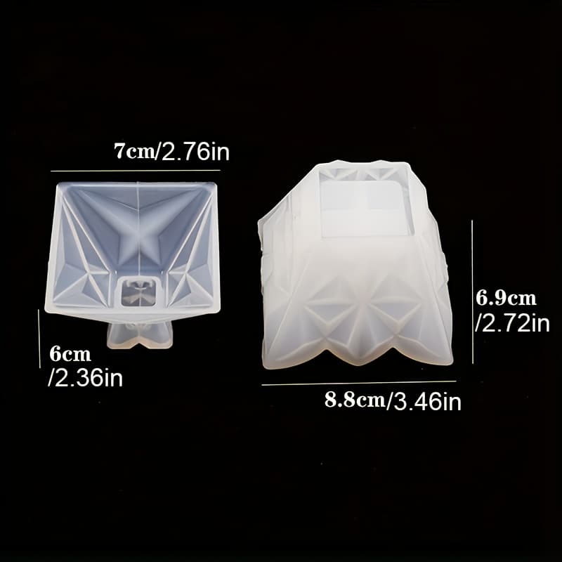 TEMU Silicone Resin Casting Craft Mould 1 Set Silicone Jewelry Bead Storage Box Mold, Resin Epoxy Casting Craft Mould, Irregular Mixed Shape Design For Bead