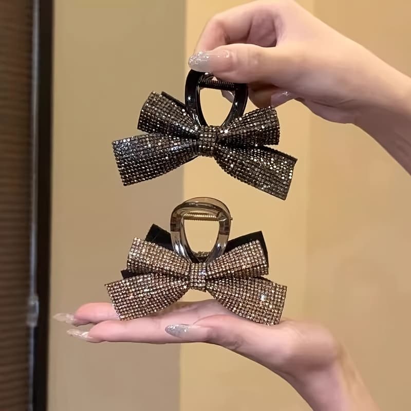 TEMU 1pc-2pcs Full Hair Clip Elegant High-end Light Luxury Shark Clip Hair Accessory For Women