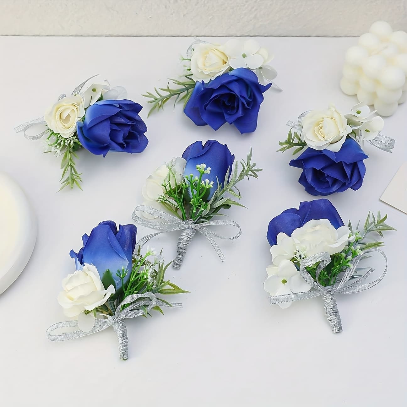 TEMU 6pcs Premium Rose Flowers With Faux Plants, Style Aesthetic Corsage Suitable For , Bridesmaids, Best, , Wedding, Engagement Decor, Event Party, Banquet Ball, Anniversary