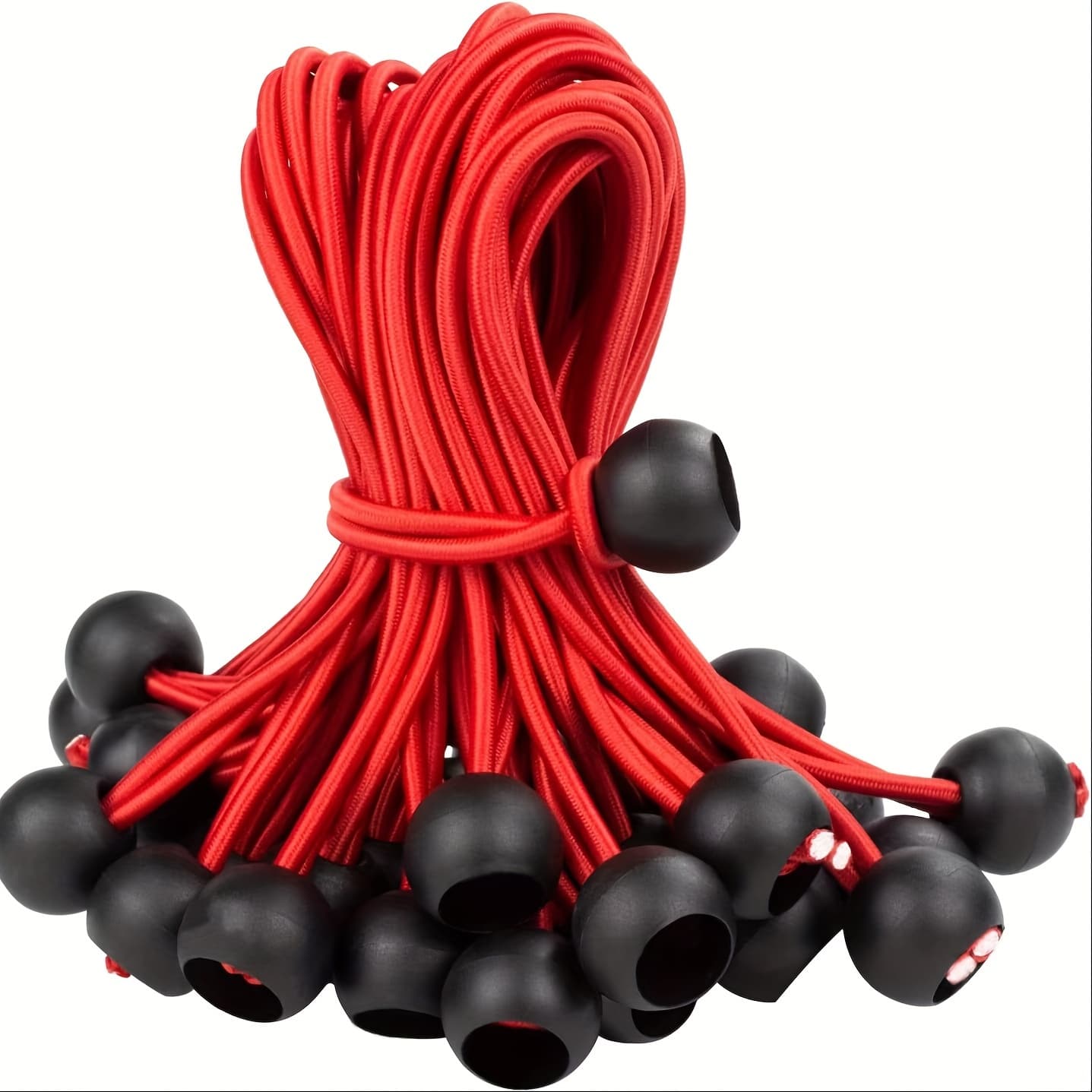 TEMU 10pcs Of Outdoor Tent Bungee Cords With Plastic Balls For Securing Luggage And Trampoline