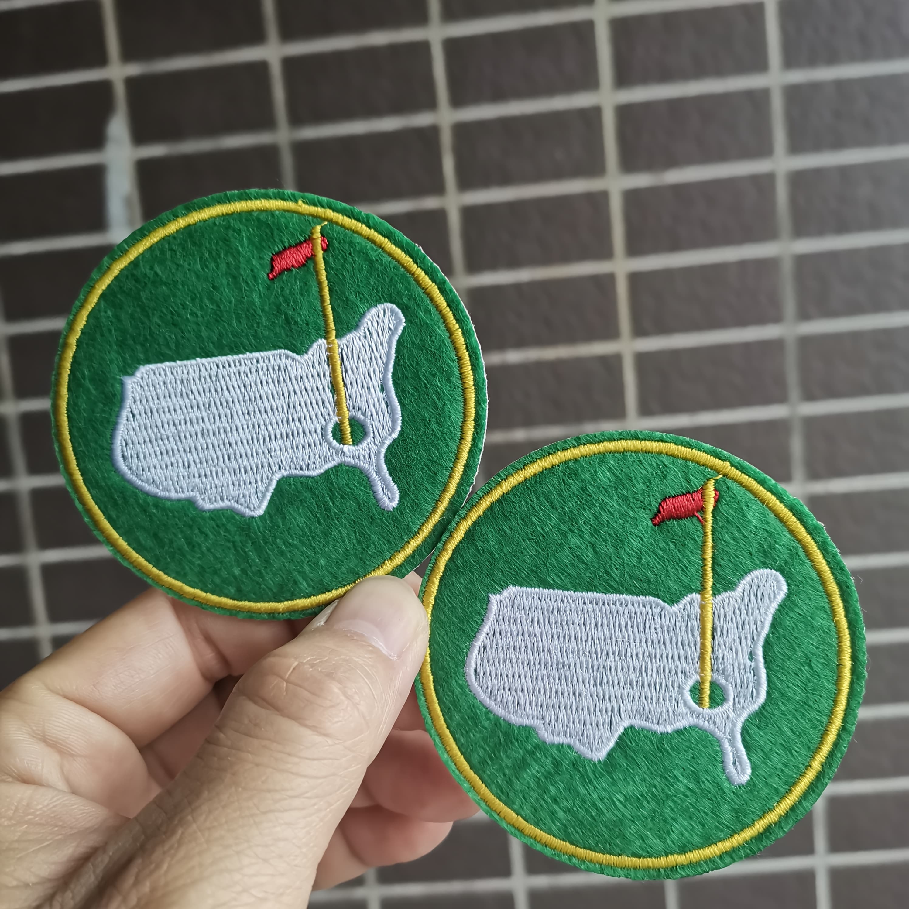TEMU 2 Pieces Of Embroidered Fabric Patches For Clothing Additions, Hats, Shoes, And Box Decorations, Suitable For With Heat-adhesive Backing And Sewn, Ideal For Golf