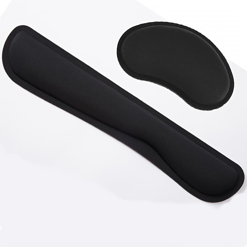 TEMU 2pcs Ergonomic Computer Desktop Mouse Pads, Memory Foam Mouse Pads For Gaming And Notebook Office, Home Mouse Pads And Wrist Support Set