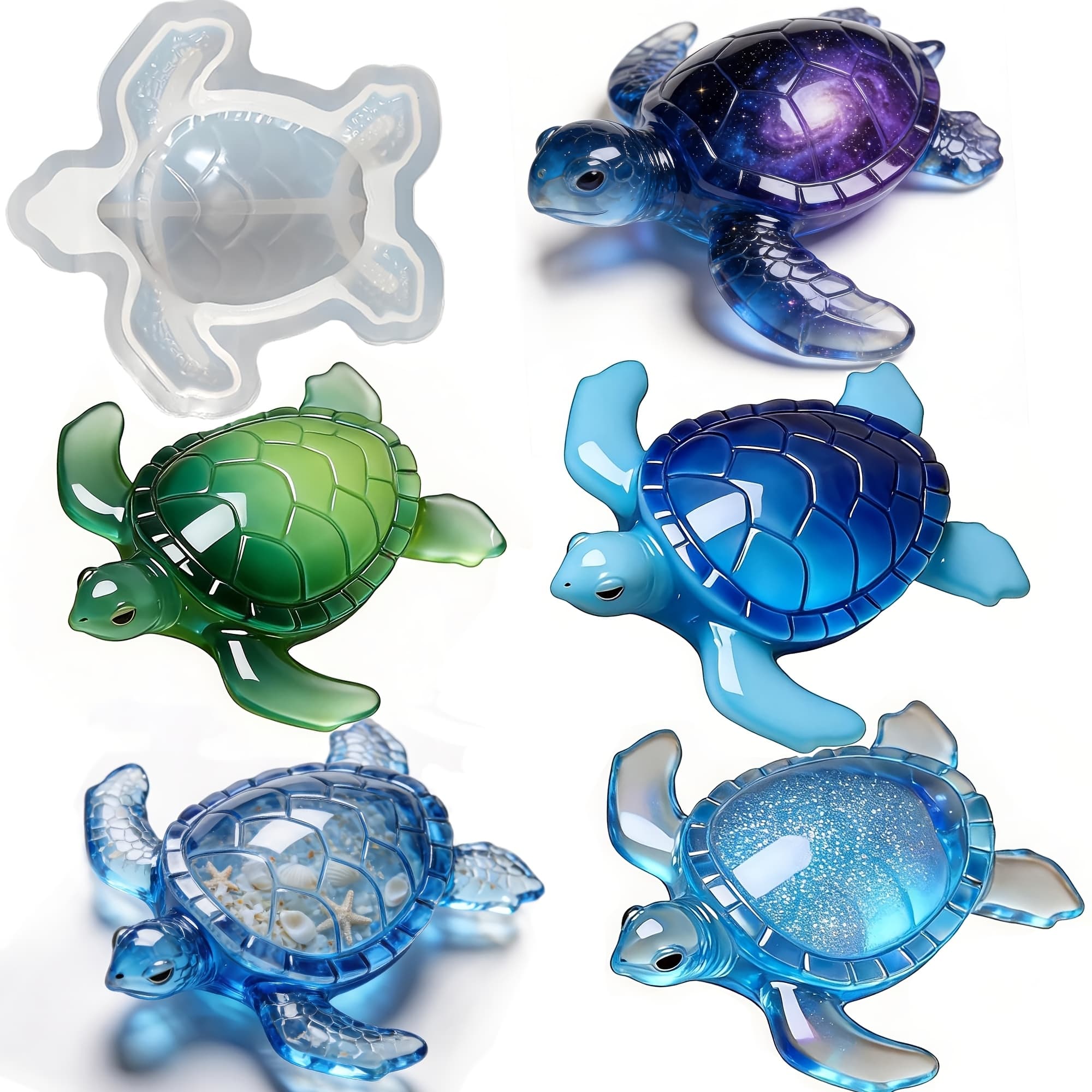 TEMU Cozypanda 3d Sea Turtle Mold Suitable For Diy Resin Crafts, Realistic Turtle Epoxy Casting Mold With Texture For, Table Ornaments, Wall Hanging, Garden Decoration, Resin Making For & Hobbyists